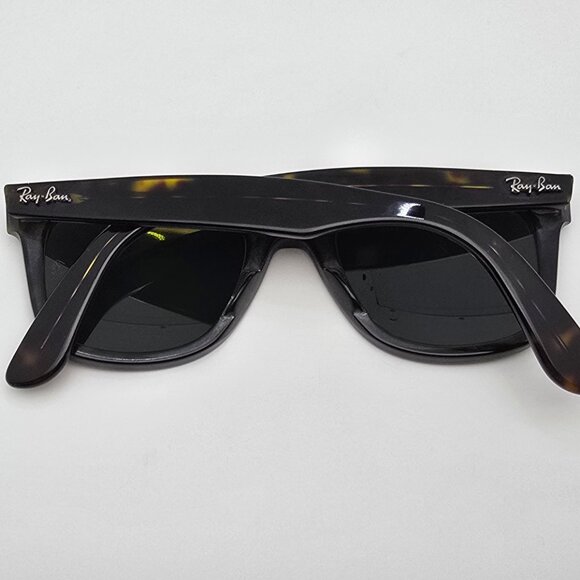 Ray-Ban RB2140 902 Wayfarer Tortoise Frame G-15 Green Glass Lens Sunglasses 50mm - Picture 9 of 13